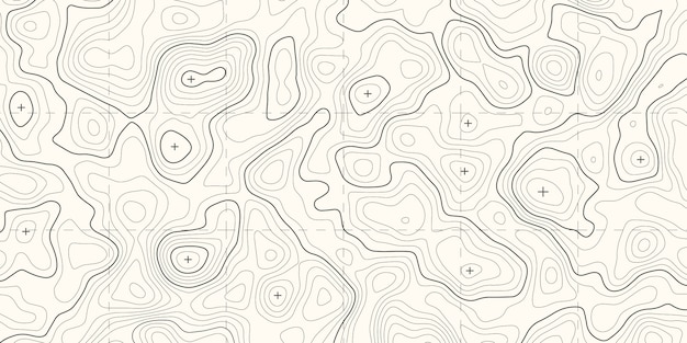 Vector mapa geográfico del mapa topográfico.