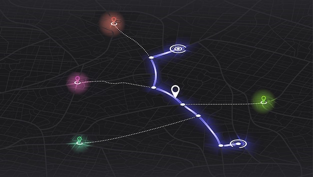 Mapa de GPS conjunto de navegación a su propia casa isométrica de la ciudad vista desde arriba vista desde arriba de los edificios del mapa