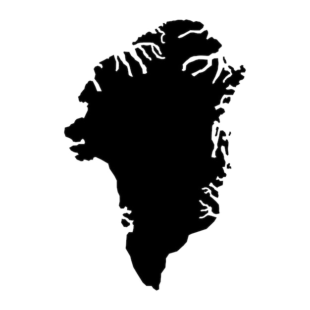 Mapa de Groenlandia aislado sobre un fondo blanco Mapa de groenlandia Ilustración vectorial América del Norte