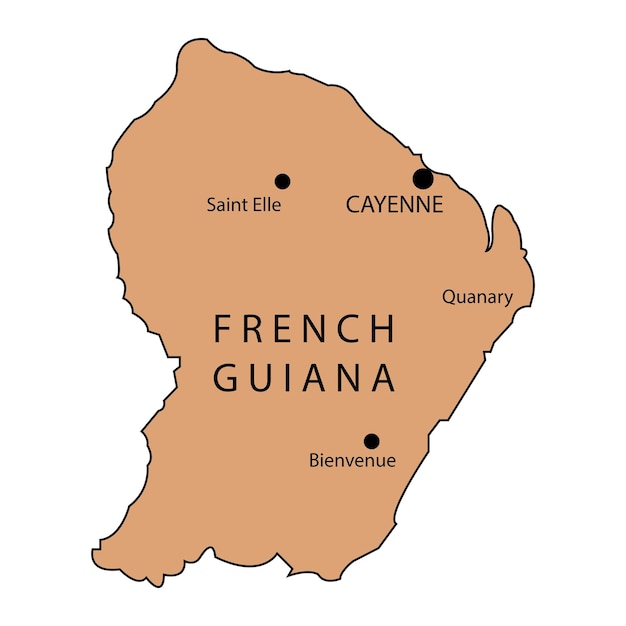 Mapa de Guayana Francesa