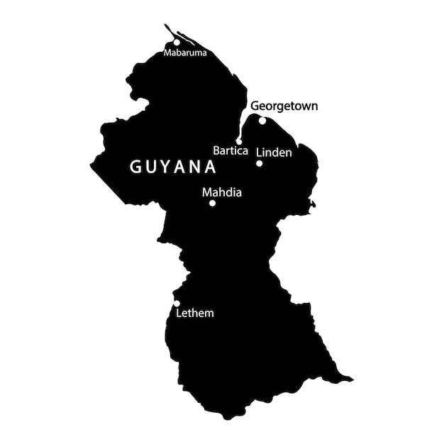 Mapa de Guyana