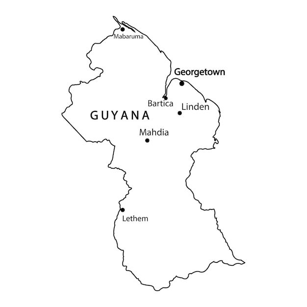 Mapa de Guyana