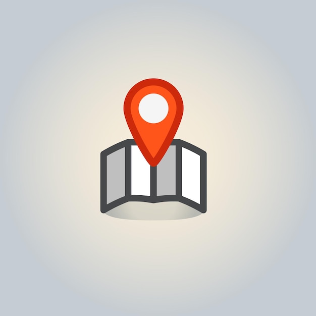 Mapa y el icono de pin web