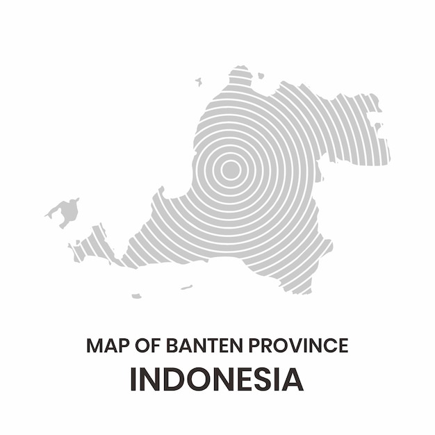 Mapa de ilustración vectorial de Banten