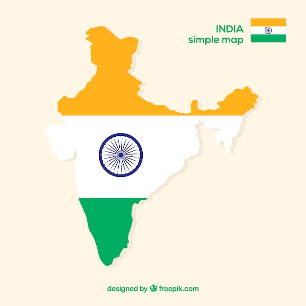 Vector mapa de india