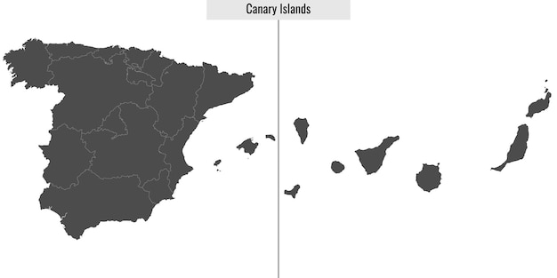 Vector mapa de islas canarias