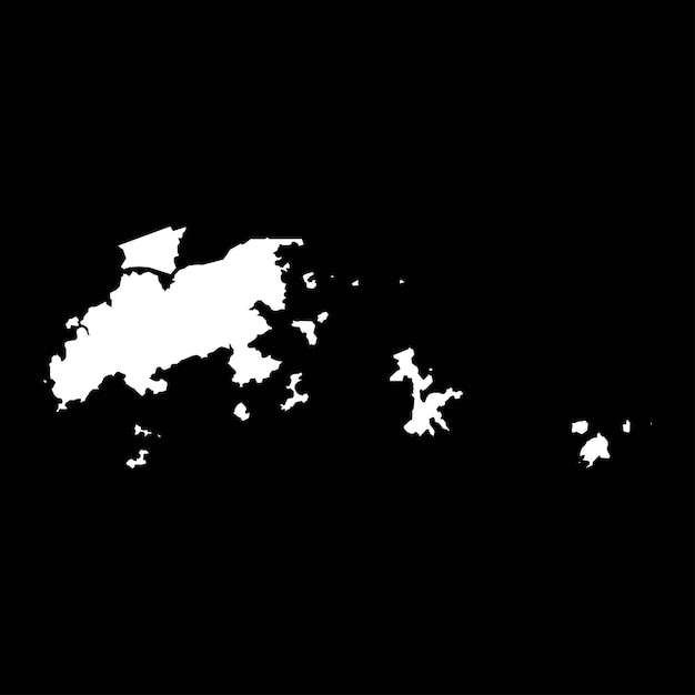 Mapa de las islas división administrativa del distrito de Hong Kong Ilustración vectorial