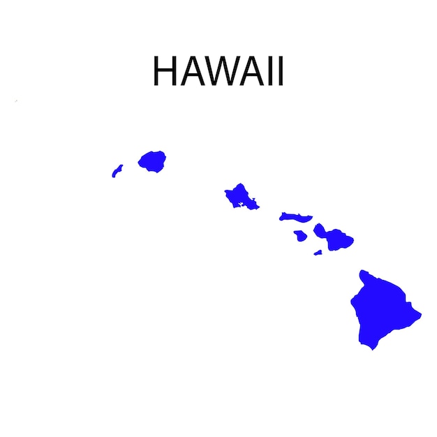 Mapa de las islas Hawai de los Estados Unidos