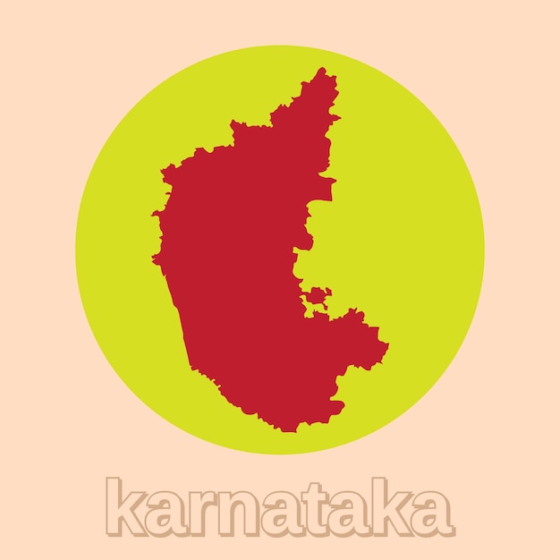 Vector el mapa de karnataka