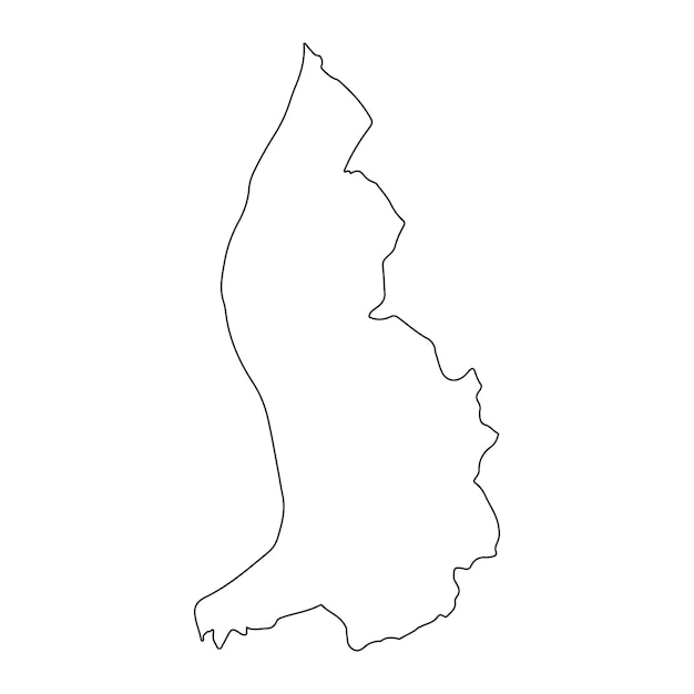Mapa de Liechtenstein muy detallado con bordes aislados en el fondo