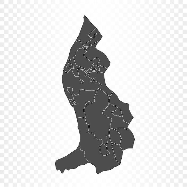 Mapa de Liechtenstein sobre fondo transparente