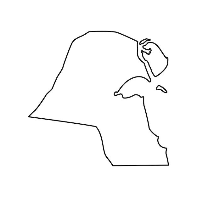Mapa de líneas de Kuwait.