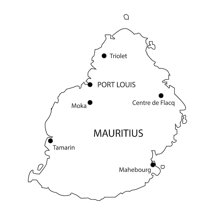 Vector mapa de mauricio