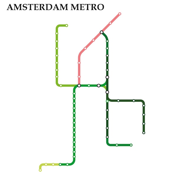 Mapa del metro de ámsterdam