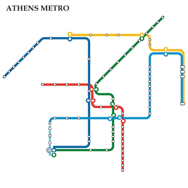 Mapa del metro de Atenas