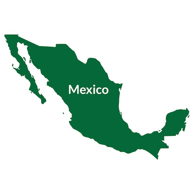 Mapa de méxico en color verde mapa de méxico