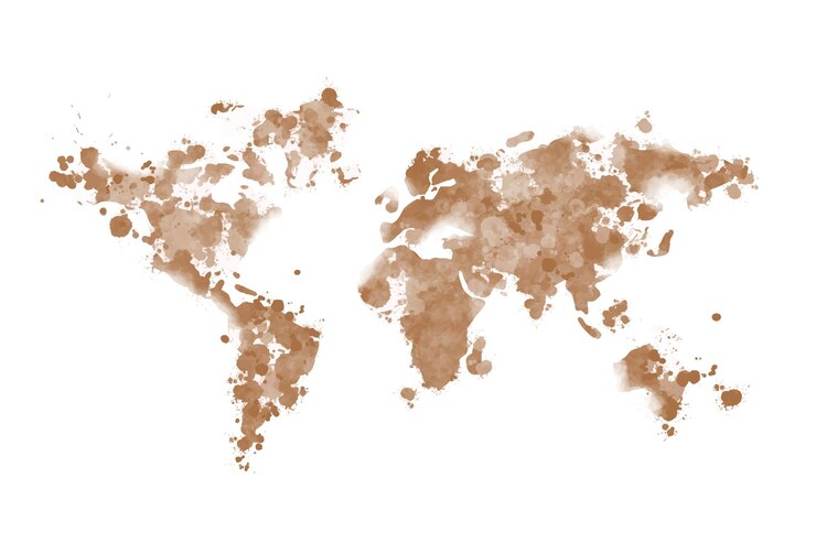 Mapa mundial en estilo acuarela