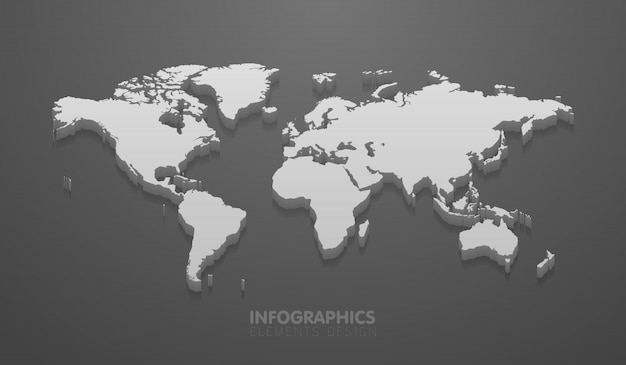 Mapa mundial minimalista