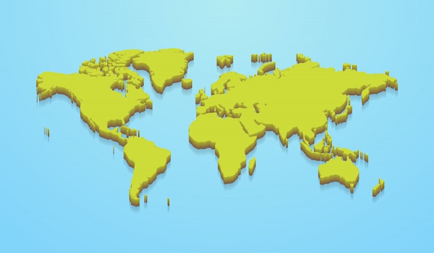 Vector mapa mundial minimalista