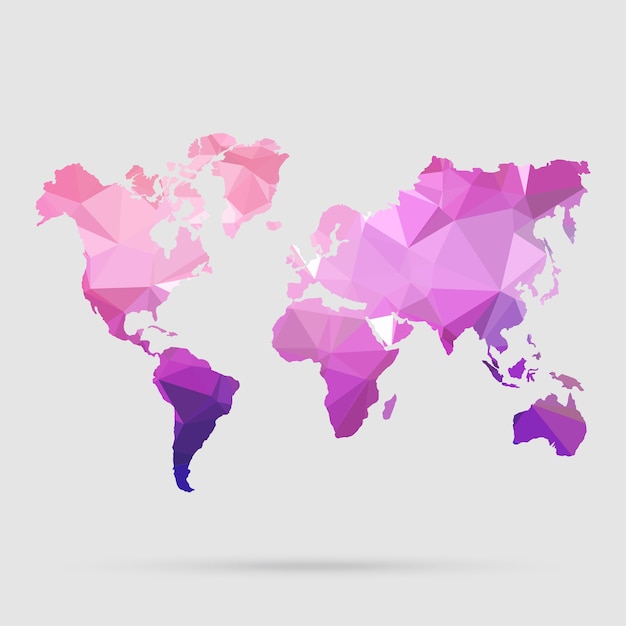 Mapa del mundo abstracto