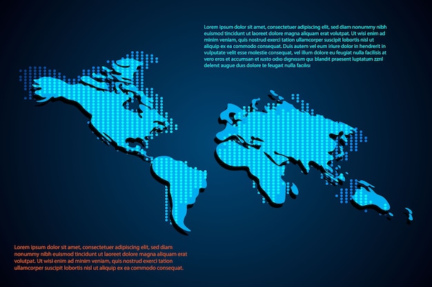 Vector mapa del mundo abstracto