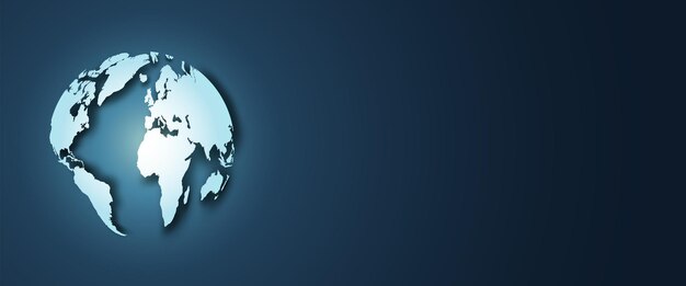 Mapa del mundo aislado global Blanco azul Globo Mapa del mundo en blanco
