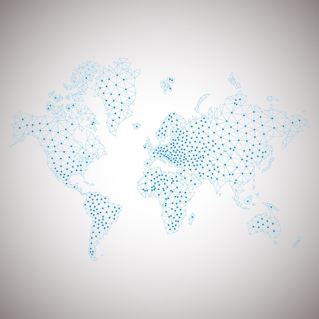 Vector mapa del mundo de baja poli