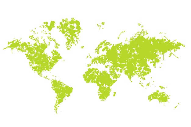 Mapa del mundo de color de papel Ilustración de vector colorido