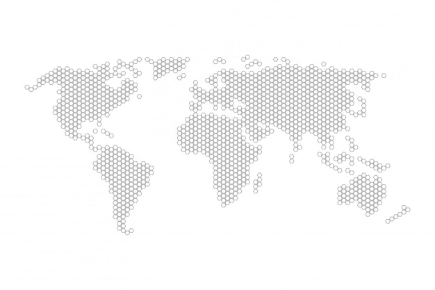 Mapa del mundo hexagonal