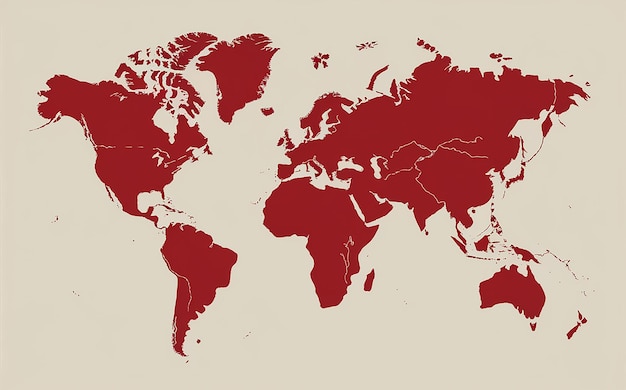 un mapa del mundo con el nombre "el mundo" escrito en él