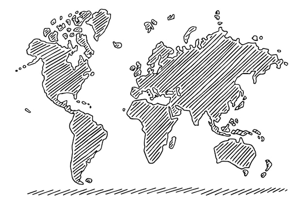 un mapa del mundo con las palabras " el mundo " en él
