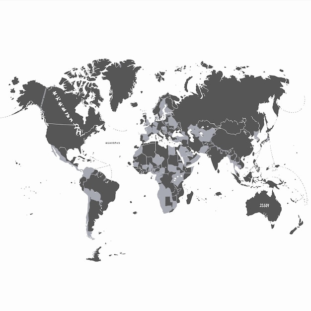 un mapa del mundo con las palabras el mundo en él