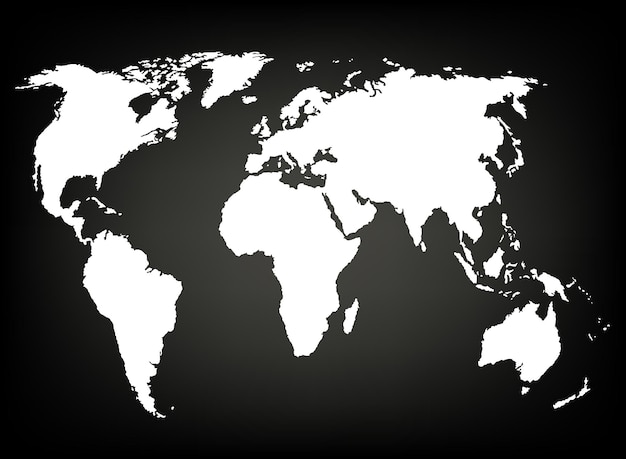 Vector mapa del mundo recortado de papel mapa del mundo en papel