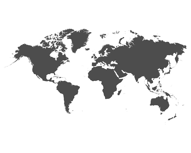 Vector mapa del mundo sobre fondo blanco ilustración vectorial vector