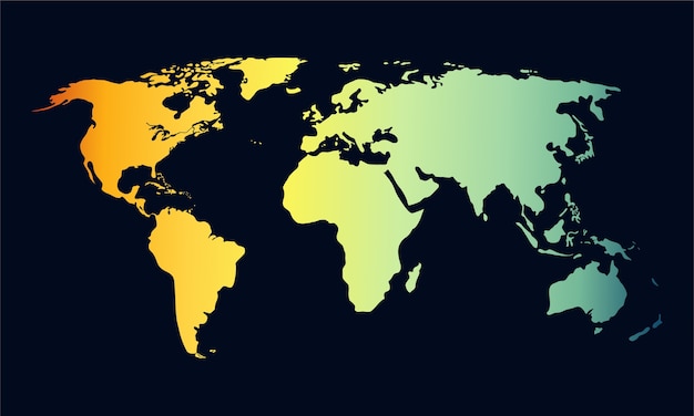 Mapa del mundo vector.