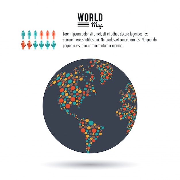 Vector mapa del mundo