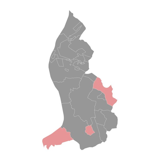 Mapa del municipio de Balzers división administrativa de Liechtenstein Ilustración vectorial