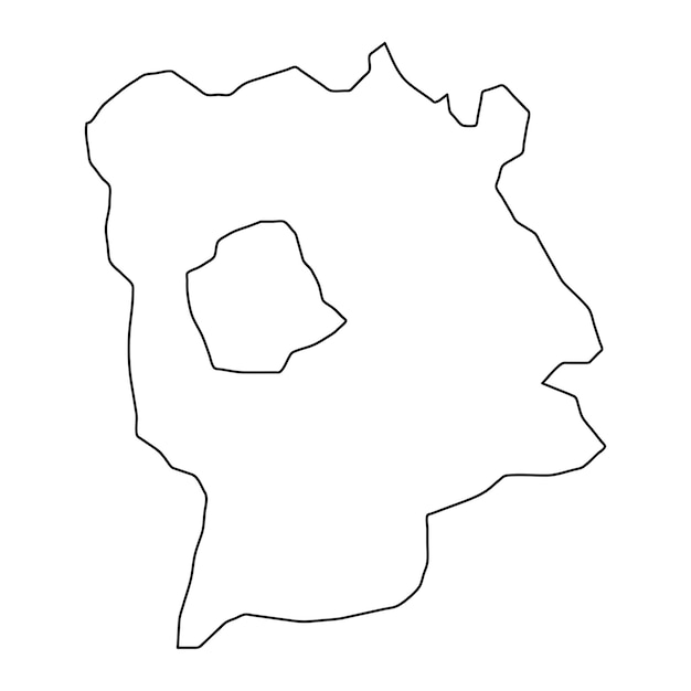 Mapa del municipio de Copenhague División administrativa de Dinamarca Ilustración vectorial