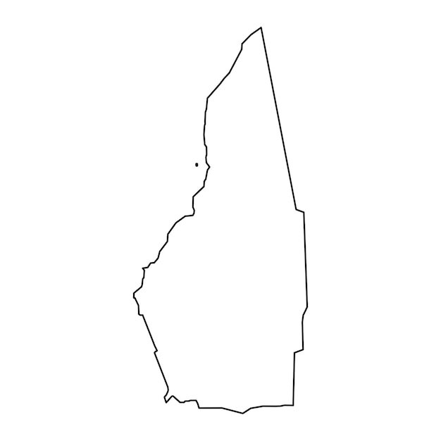 Mapa del municipio de dededo división administrativa de guam ilustración vectorial