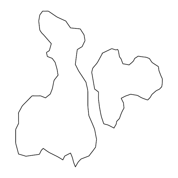 Mapa del municipio de Frederikssund, división administrativa de Dinamarca Ilustración vectorial