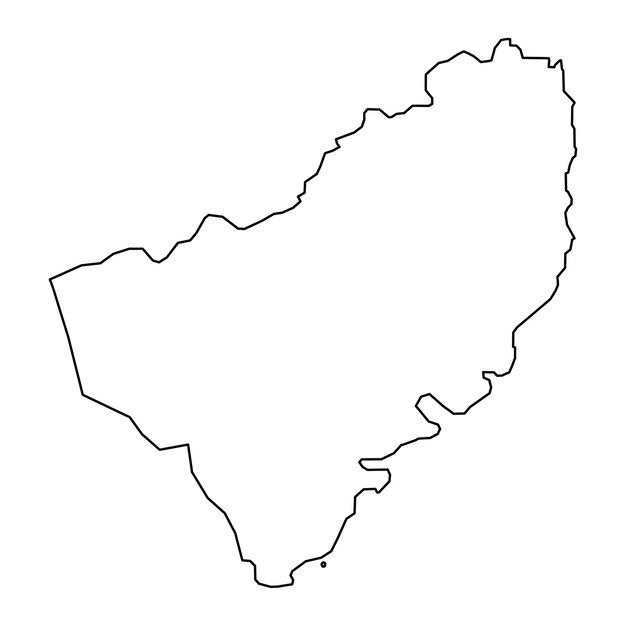 Mapa del municipio de inalahan división administrativa de guam ilustración vectorial