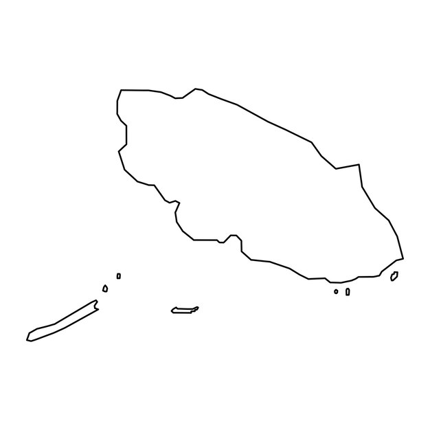 Mapa del municipio de Malesso división administrativa de Guam Ilustración vectorial