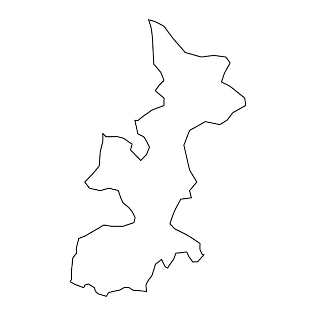 Vector mapa del municipio de roskilde, división administrativa de dinamarca ilustración vectorial