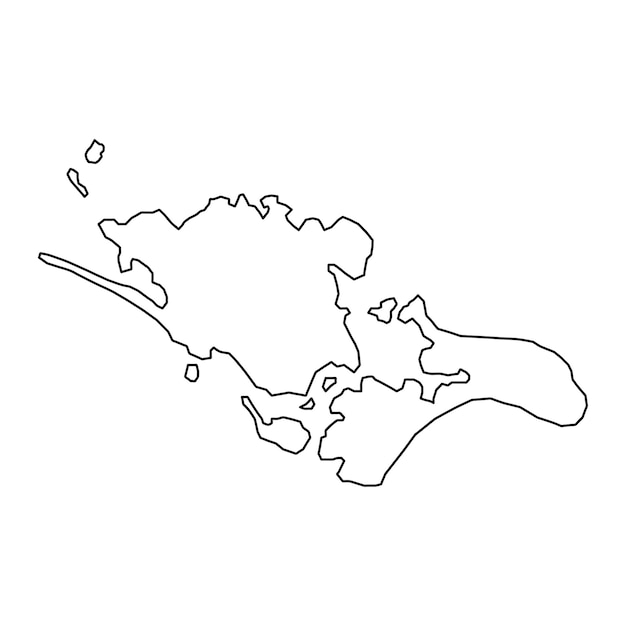 Mapa del municipio de Vordingborg y división administrativa de Dinamarca Ilustración vectorial