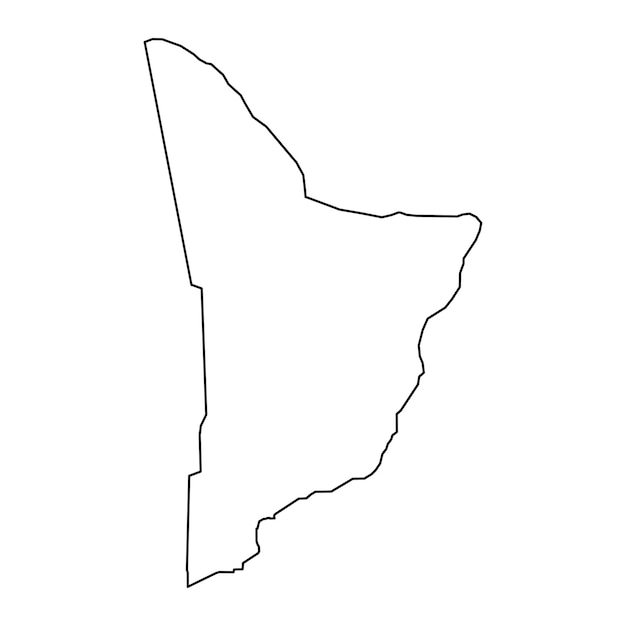 Mapa del municipio de yigo división administrativa de guam ilustración vectorial