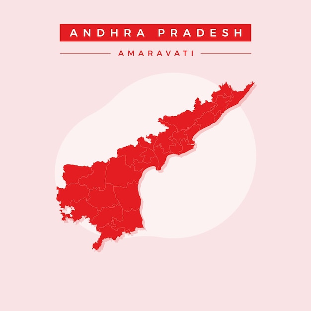 Vector mapa nacional de andhra pradesh andhra pradesh mapa vector ilustración vector de andhra pradesh mapa