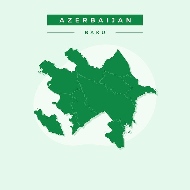 Mapa nacional de azerbaiyán azerbaiyán mapa vector ilustración vector de azerbaiyán mapa