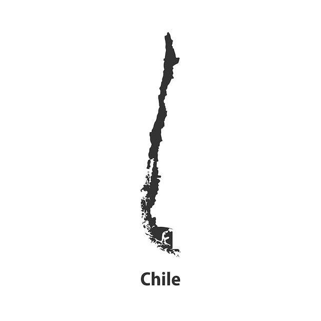 Mapa nacional del país aislado sobre un fondo blanco