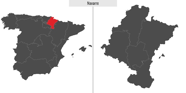 Vector mapa de navarra