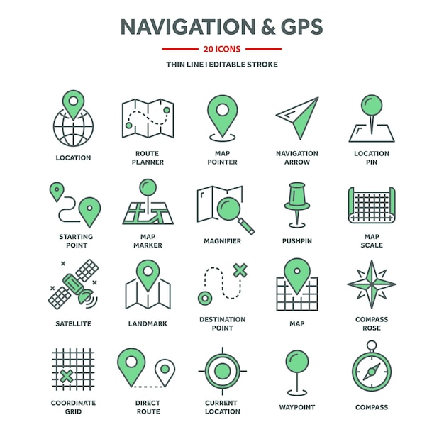 Mapa de navegación y geolocalización posicionamiento gps coordenadas cuadrantes de la cuadrícula ubicación de los puntos cardinales